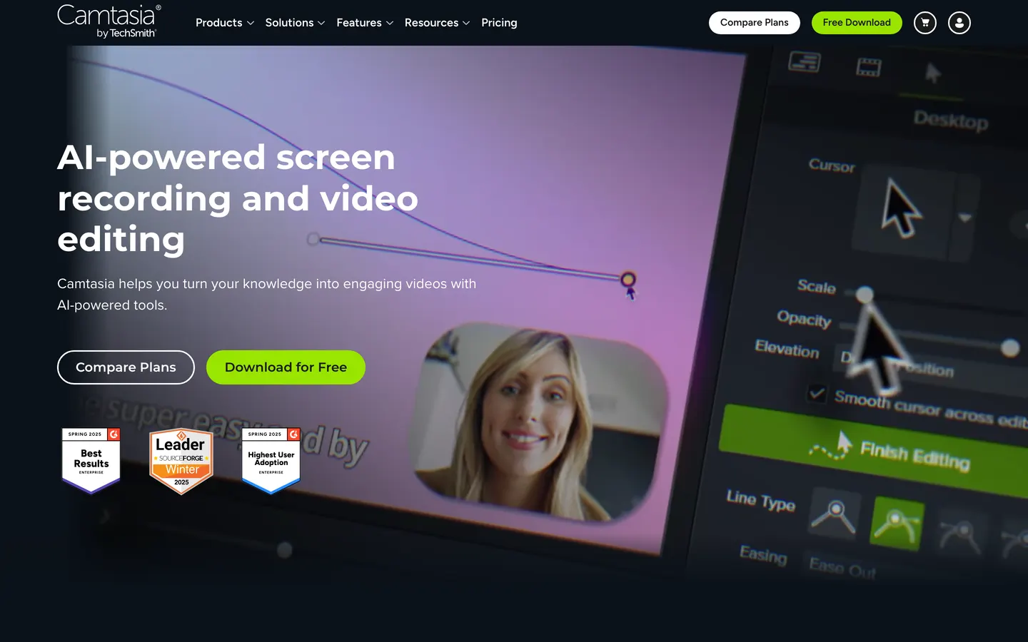 Camtasia's website
