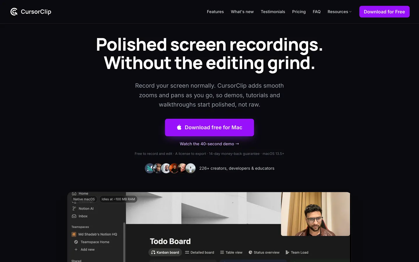 CursorClip's website